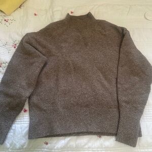 H&M Soft Mock Neck Brown Sweater